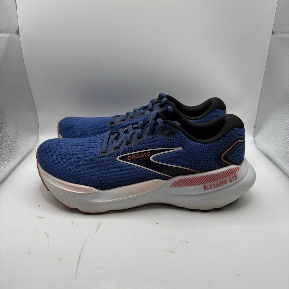 Brooks Glycerin GTS 21 Womens Running Shoes Blue Pink 1204091B496 Size 7 B